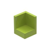 10 VNT 6231 Kampinės Sienelės Statybiniai Blokeliai Moc Spalvoti Priedai Suderinami su Plytomis Vaikų Žaislas Surinkimo Dovana 10PCS žolės žalia spalva