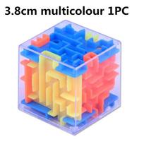 3D Maze Magic Cube Transparent Six-sided Puzzle Speed Cube Rolling Ball Game Cubos Maze Toys for Children Educational