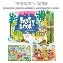 Toddler Quiet Book Montessori Activities 3D Puzzle Paste Matching Game Toy For Kid Educational Magic Tape Wooden Busy Books Toys