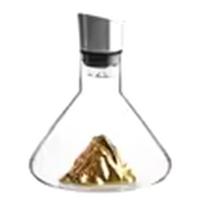 A84E-Iceberg Whisky Wine Decanter 1500ML Handmade Lead-Free Crystal Wine Pourer Carafe Thickened Wine Dispenser Accessories Gold