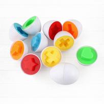 Montessori Matching Eggs 3D Puzzle Toys for Children Learning Educational Math Toy Kids Color Shape Recognize Match Easter Eggs