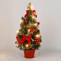 New 40cm Mini Christmas Tree With LED Nightlight Desktop Tree Artificial Ornament Home Room Decoration 2026 New Year Gift raudona