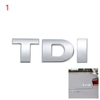 Automobilio 3D TDI logotipas galinių durelių emblema lipdukas white