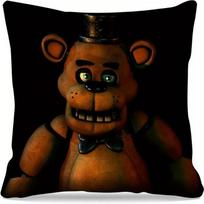 1Pc Fnaf Freddy Fazbear Portrait Print Pillow Cover, 2D Double-Sided Polyester Cushion Case, Scary Animatronic Decor Pillow, Gif Peach skin 18*18(CM)-1Pcs