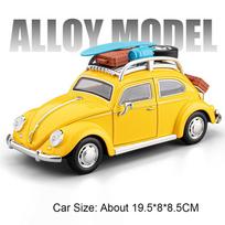 1:24 Beetle Lada Niva Diecast Model Alloy Toys Car Doors Opened Four Wheel Suspension Sound Light Cars Children Interactive Toy