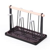 Golden Iron Mug Holder Cup Rack Saving Space Glass Cup Stand Tea Cup Storage Shelf  Countertop juoda