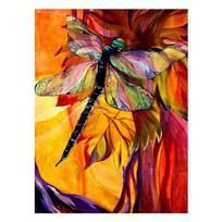 Diamond Painting Full Round Color Dragonfly Pattern DIY Diamond Mosaic 20X30CM yellow