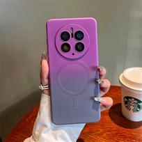 Apple 17 Pro Max Gradient Magnetic iPhone Case with Lens Film and Silicone Drop Protection 13 purple