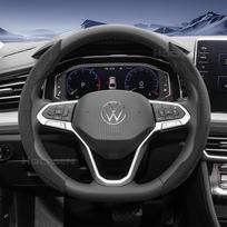 Tinka Volkswagen Sportiniam Suede Vairo Dangčiui su Padalintu Užsegimu, Pritvirtinamu Užspaudžiant, skirtam Tiguan Golf T-Roc Polo Passat Jetta Id.3 Id.4 Atlas Teramont