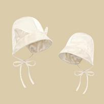 Double-sided Wear Silk Satin Fisherman Hat Y2K Bow Sun Cap Fashion Beanie Cap  Apparel Accessories smėlis