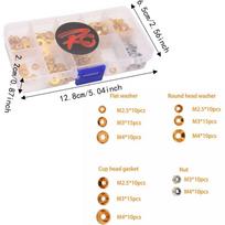 1/10 1/8 Scale RC Cars Screw Kit Aluminum Alloy Flat Washer Set Cup Head Screw  For RC Hobby auksas