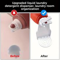Spill-Free Laundry Detergent Dispenser Cup Holder With Push-Pause Spray Nozzle,Space-Saving,Laundry Room Accessories A1