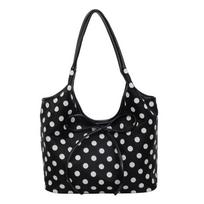 Large Capacity Women's Polka Point Tote Bag Commuter Shoulder Bag juoda