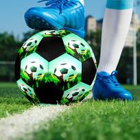 1pc Soccer Dreams Green Size 5 Match Football, Training Soccer Ball, High-Elasticity and Soft, Anti-Slip and Wear-Resistant Material, Thickened and Hi Size 5