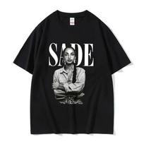 Sade Medvilniniai Oversize Marškinėliai 90-ųjų Sade Klasikinis Spaudinys Unisex Marškinėlis XL gray