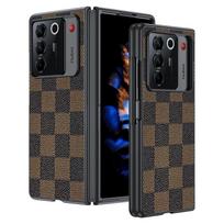 Applicable to Nubia Fold mobile phone case plaid lamb leather anti-drop ZTE NubiaFold ultra-thin protection nubia fold ruda