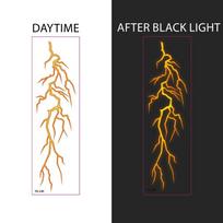 Black Light Butterfly Temporary Tattoo Luminous Body Art Sticker  Finger Hand Legs Arm Style 10