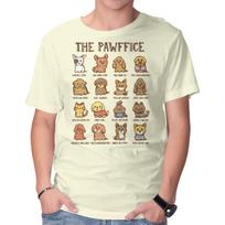 Unisex Crew Neck T-Shirt The Pawffice Graphic Short Sleeve Casual Tee L
