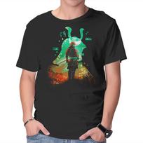 Unisex Crew Neck T-Shirt Negative Aki Samurai Graphic Short Sleeve Casual Tee M