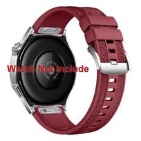Strap for Huawei Watch 5/GT5 Pro/GT5 4 3 2 Ultiamte 22mm Universal Nylon Braid Silicone Wristband for Huawei Watch 5 4 3 46mm Watch 5 46mm raudona