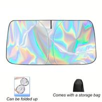 Car Windshield Sunshade, Foldable Heat Sun Shield With Titanium Laser Reflection For Cars, Trucks & Suvs Summer Uv Protection