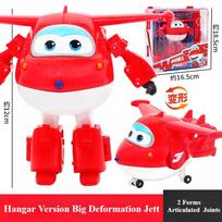 AULDEY Originalus Super Wings Didelio Dydžio Transformuojamas Robotas Pilnas Komplektas Jett Dizzy Auksinis Berniukas Hangarų Versija Berniukų Žaislas Dovana