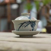Handpainted Chinese Sancai Gaiwan Pottery Tea Cup Bowl Kung Fu Teacups Home Decor Ceramic Teaware Tea Tureen Set 150ML