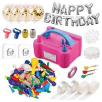 A84E-Inflator Balloon Pump Inflatable Electric Balloon Air Blower Pump Kit For Party Wedding Valentine's Day US Plug