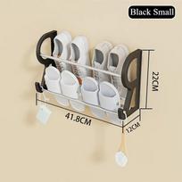 Wall Mounted Shoe Rack with No Drilling and Multifunctional Storage for Saving Space in Bedrooms and Living Rooms