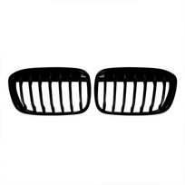 For BMW X1 F48 2015-2019 High Quality ABS Single Line & Double Lines Kidney Grille Car Front Bumper Grill Glossy Black