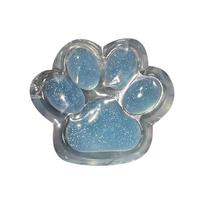 Squishy Cat Paw Squeeze Toys Ice Through Sparkling Powder Kawaii Stress Anxiety Relief Soft Sensory Toys for Adults Kids Teens One Size mėlyna