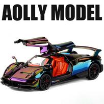 1:32 Pagani Huayra Dinastia Alloy Electroplating Sports Car Model Metal Toy Track Racing Vehicle Car Model Sound Light Kids Gift violetinė
