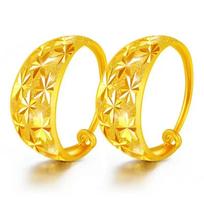 Moterų 18K aukso auskarai, elegantiški AU750 trimačiai meilės Fenixo auskarai, ir Light Yellow Gold Color raudona