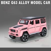 1:32 Mercedes Benz G63 AMG Off Road SUV Alloy Car Diecasts & Vehicles Car Model Miniature Scale Model Car For Friend Holiday Toy rožinė