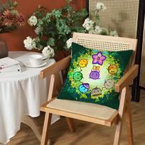 Game S-Stardew Valley Cushion Cover Silky Short Plush Invisible Zipper Dustproof Sofa Pillow Case For Home Decor Peach skin 18*18(CM)-1Pcs