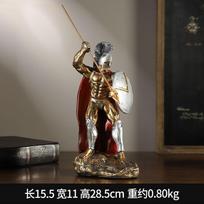 Vintage Gold Armor Spartan Warrior Sculpture Craft Bookcase Wine Cabinet Decoration Abstract Resin Warrior Statue Art Decoration