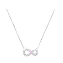 Barbie necklace [The starting point and the end point are all you * Flash Limited Edition] Möbius Ring Clavicle Chain Romantic Date Boys Ba2604004 balta