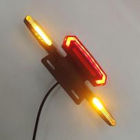 Elektrinio dviračio galinis žibintas 50 cm laidų ilgis brown