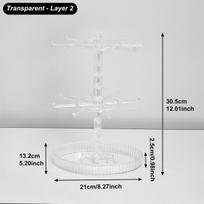 1pc multi-layer adjustablerotatable keychain storage rack jewelry bralet desktop jewelry acssories display rack holiday gift