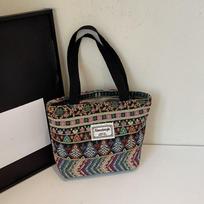 Stylish Large-Capacity Tote Bag with Colorful Patterns and Comfortable Straps small juoda