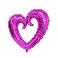 40inch Hook Foil Helium Balloons 108x100cm Large Size Heart Shaped Wedding Valentine's Day Party Decoration Balls Supplies violetinė