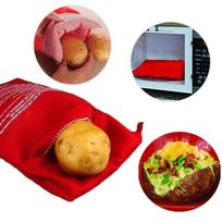 Mikrobangų krosnelės bulvių maišelis Daugkartinis greitasis mikrobangų krosnelės bulvių viryklės maišelis Keptų bulvių viryklė Perfect Potatoes 4 minučių raudonas keptas maišelis raudona