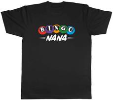 Bingo Nana Mens T-Shirt Number Card Jackpot Tee Gift XS