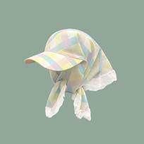 Sunshade Korean Headscarf Baseball Hat Dopamine Style Strappy Bandana Hat  Girls žalia