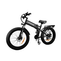 LOOKROAD 1000W Sulankstomas Elektrinis Riebalinis Dviratis, 48V23Ah Ilgo Nuotolio Dviguba Pakaba 26'' Visureigis Kalnų E-dviratis, Maksimalus Nuotolis 120KM 60KM/H juoda