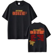 Singer Louis Tomlinson How Did I Get Here Tour Print Tshirt Men Harajuku unisex T-shirt Loose S