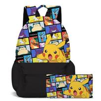(D) Pokemon Pikachu bag Shoulder bag Student school bag Computer bag A