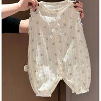 Sweet Floral Infant Wrap Hip Onesie Light Thin Sleeveless Stylish Baby Girls Summer Walking Wear 0-18M 59