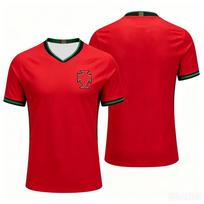Portugal Football Tee Jersey Number 7 Graphic Print T-shirt Short Sleeve Summer V-neck Male Tshirts Streetwear Unisex Top XXS