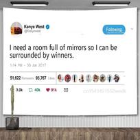 AŠ ESU Priežastis, Kodėl Kasdien Šypsausi Gobelenas Kanye West Cituojamas Tweet Sienų Dekoras Vėliava Plakatas Memas Gobelenai Estetiškas Bendrabučio Fonas 40CMX60CM